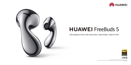 With its pure sound.. the new HUAWEI FreeBuds 5 wireless earphone