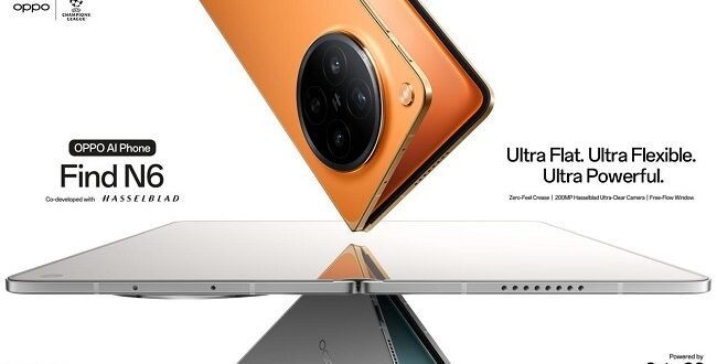 OPPO Find N6 يفتح آفاقًا جديدة في عالم الهواتف القابلة للطي